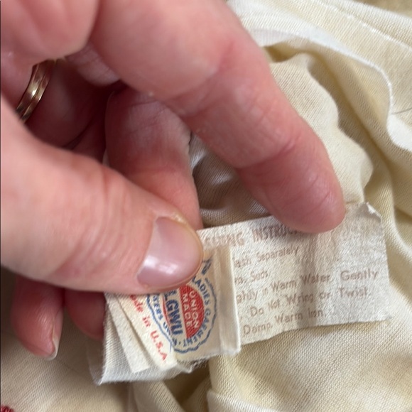 Vintage 1970s Ayers Elegant Cream Embroidered Long Sleeve Dress Size XL - Picture 5 of 6